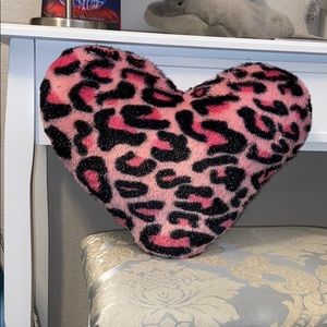 Pink animal print pillow